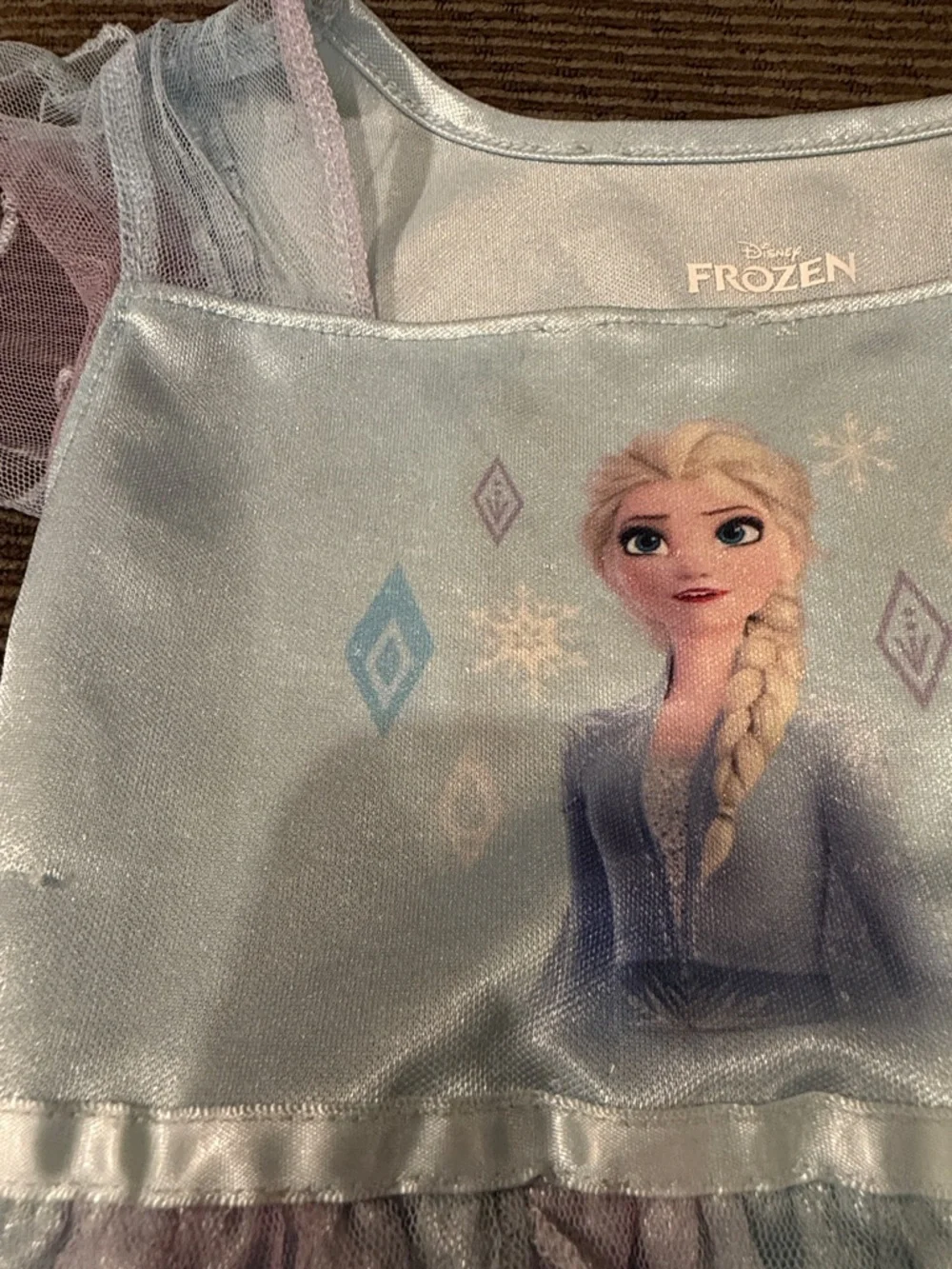 Disney Elsa Character Dress in Light Blue & Pink Tulle - Picture 3 of 3